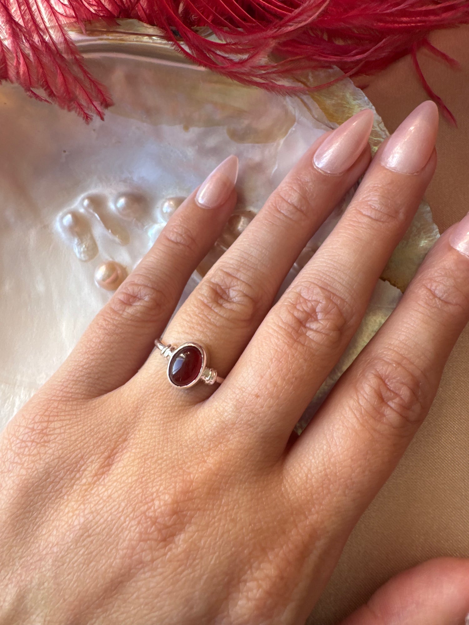 Akik Diana Gümüş Yüzük