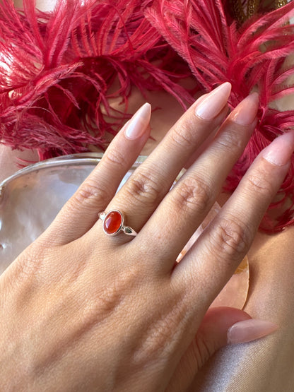 Akik Mary Gümüş Yüzük