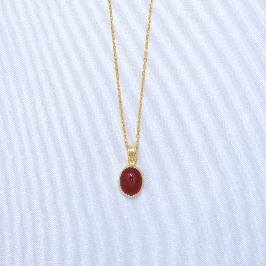 Akik Minimal Gold Kolye