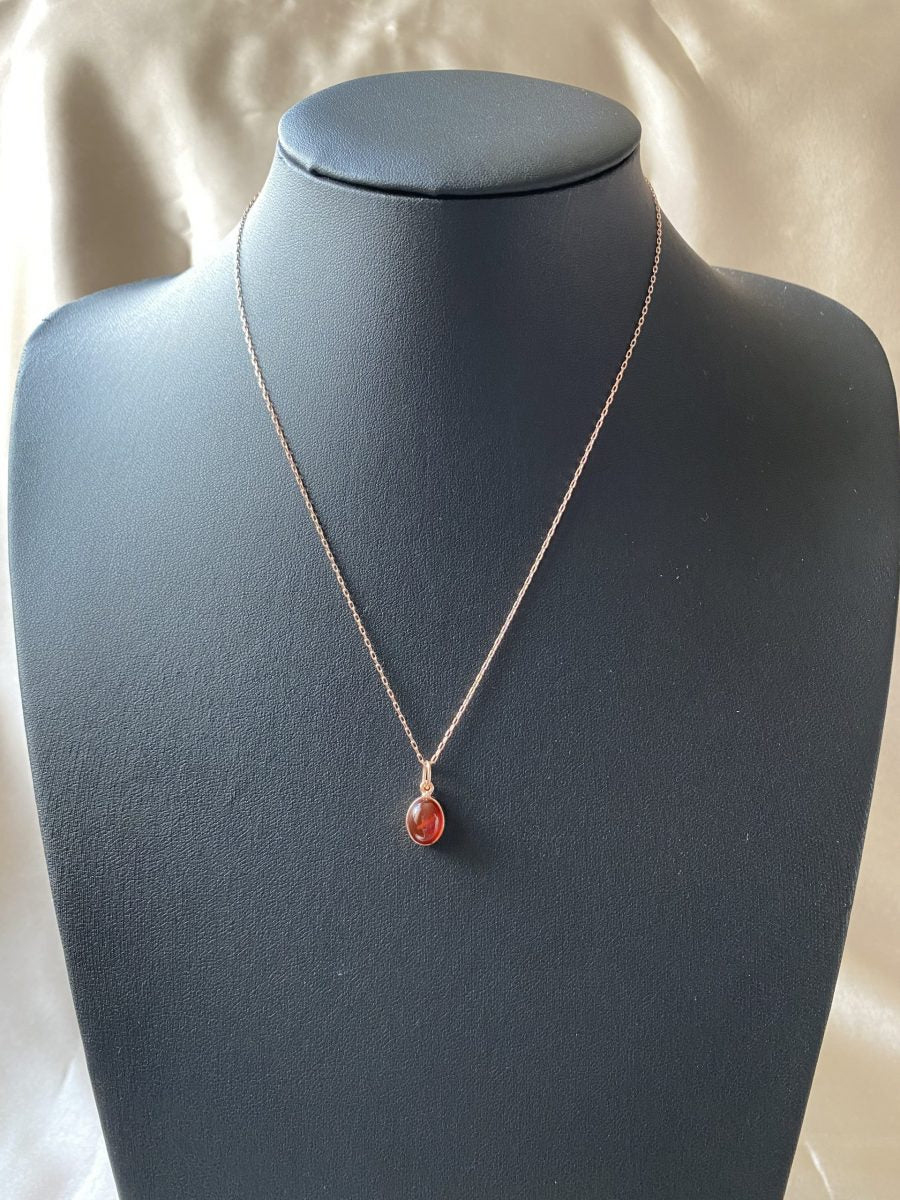 Akik Minimal Rose Gold Kolye