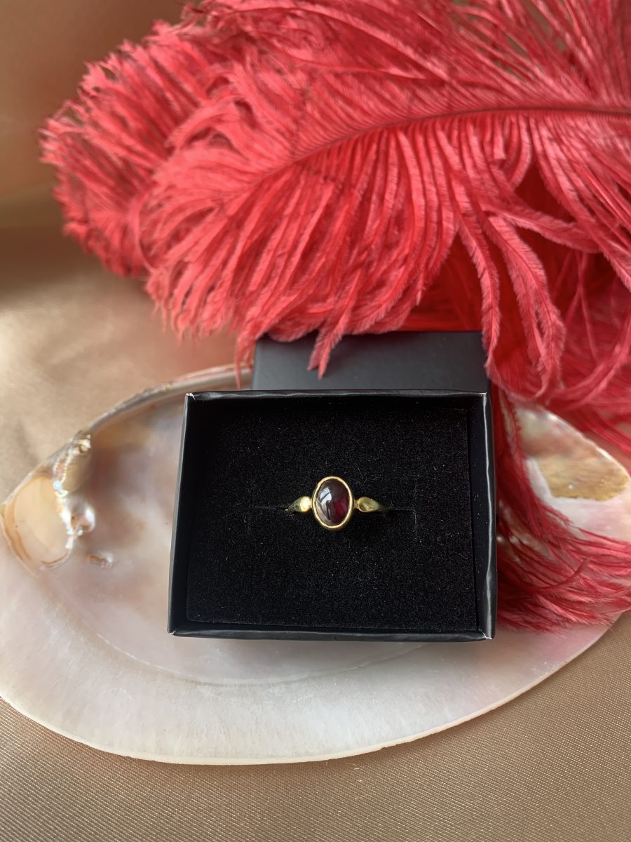 Lal Taşı (Garnet) Mary Gold Yüzük