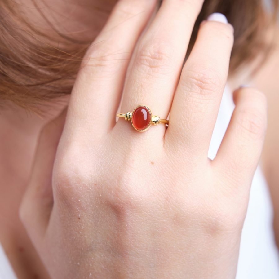 Akik Diana Gold Yüzük