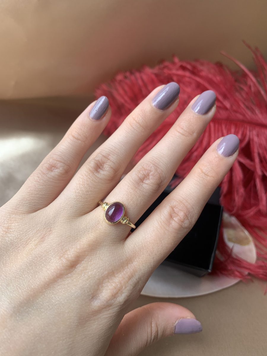 Ametist Diana Gold Yüzük