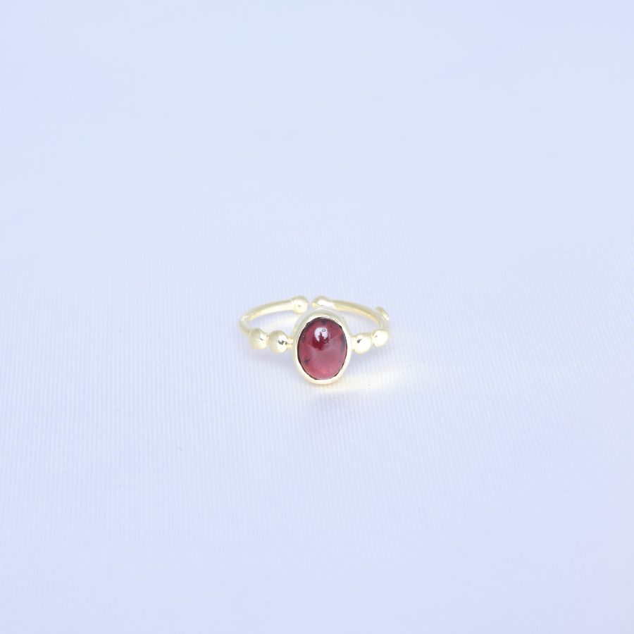 Lal Taşı (Garnet) Hera Gold Yüzük