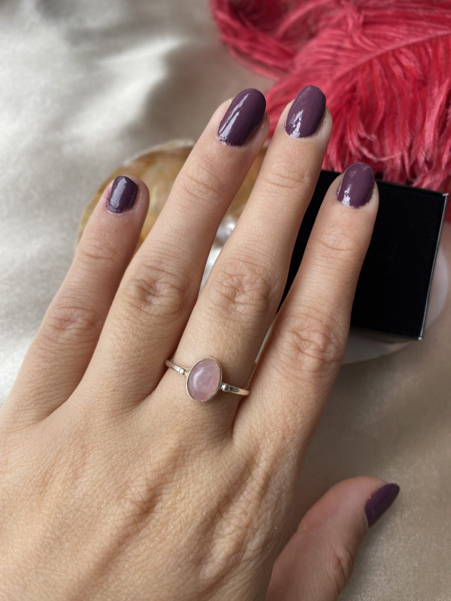 Pembe Kuvars Basic Gümüş Yüzük