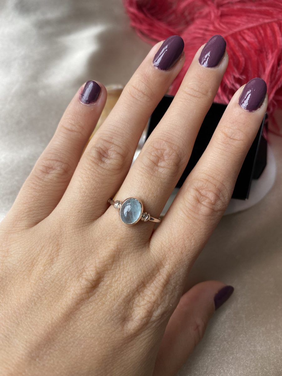 Akuamarin Diana Gümüş Yüzük