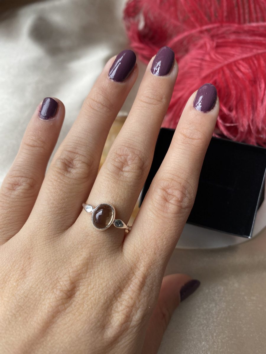 Dumanlı Kuvars Mary Gümüş Yüzük