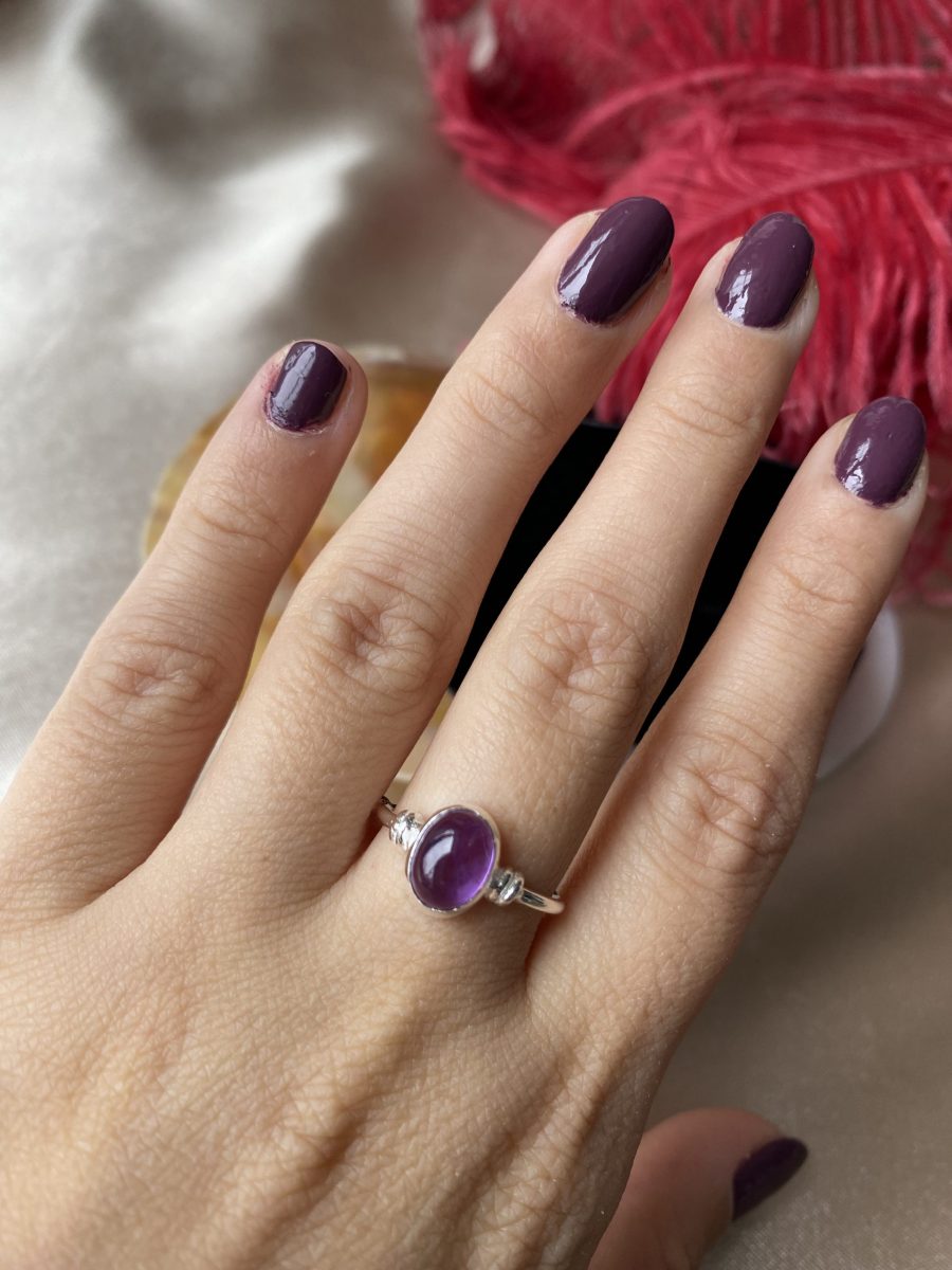 Ametist Diana Gümüş Yüzük