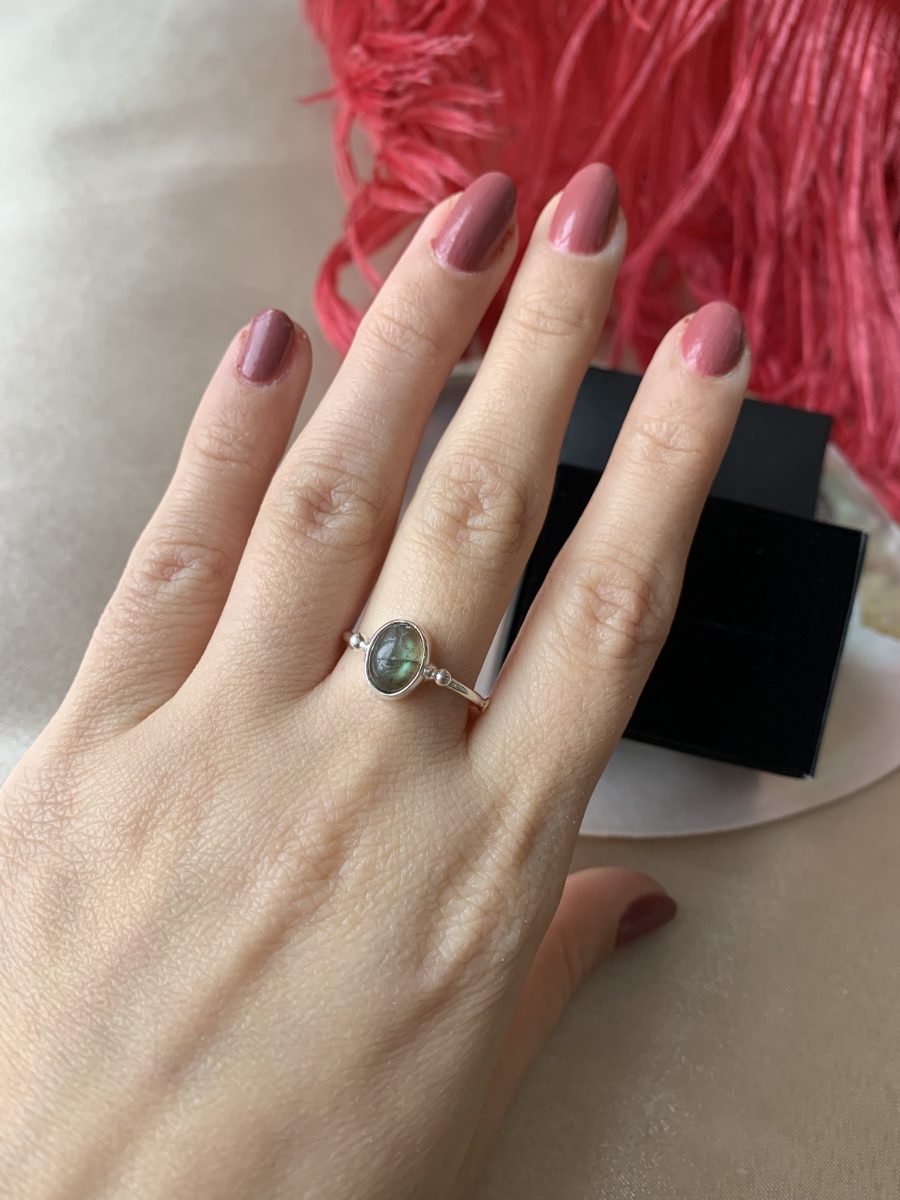 Labradorit Basic Gümüş Yüzük