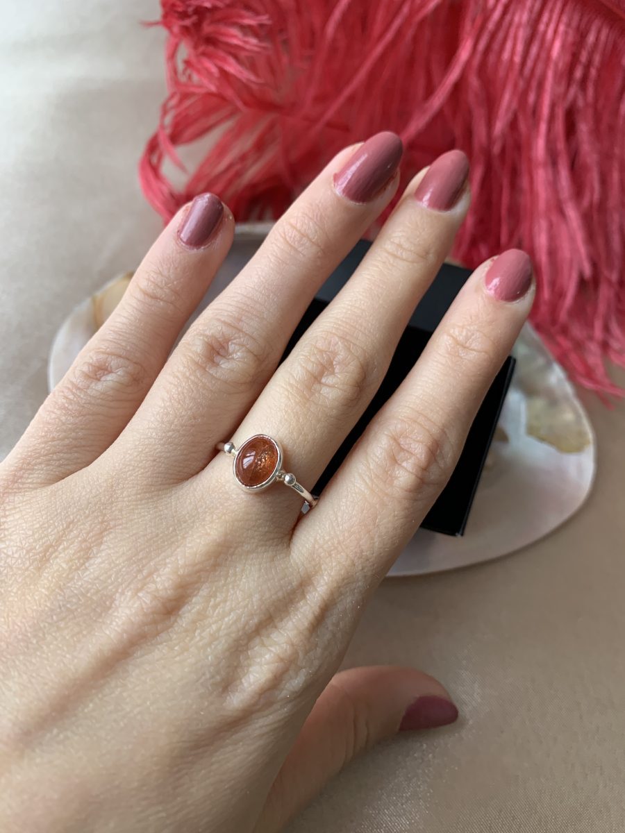 Güneş Taşı Basic Gümüş Yüzük