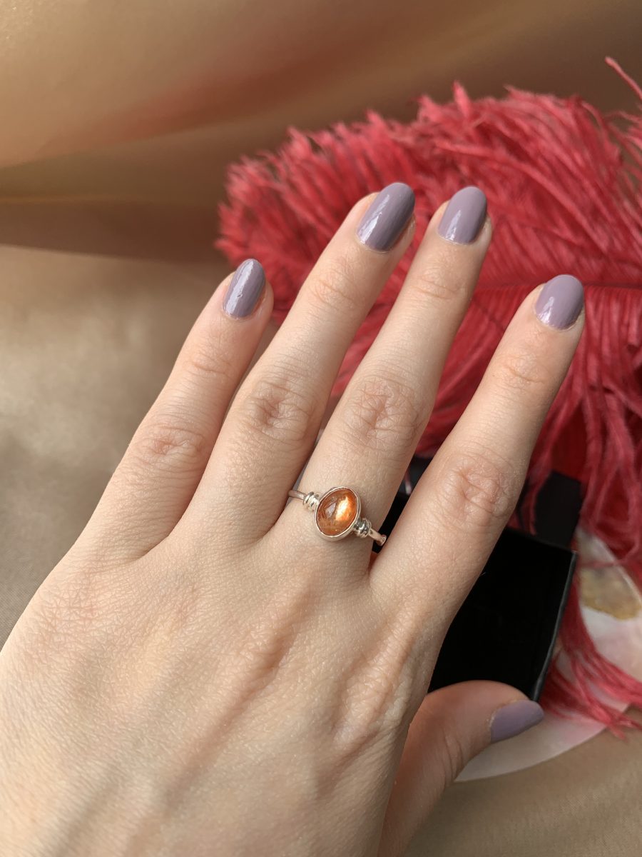 Güneş Taşı Diana Gümüş Yüzük