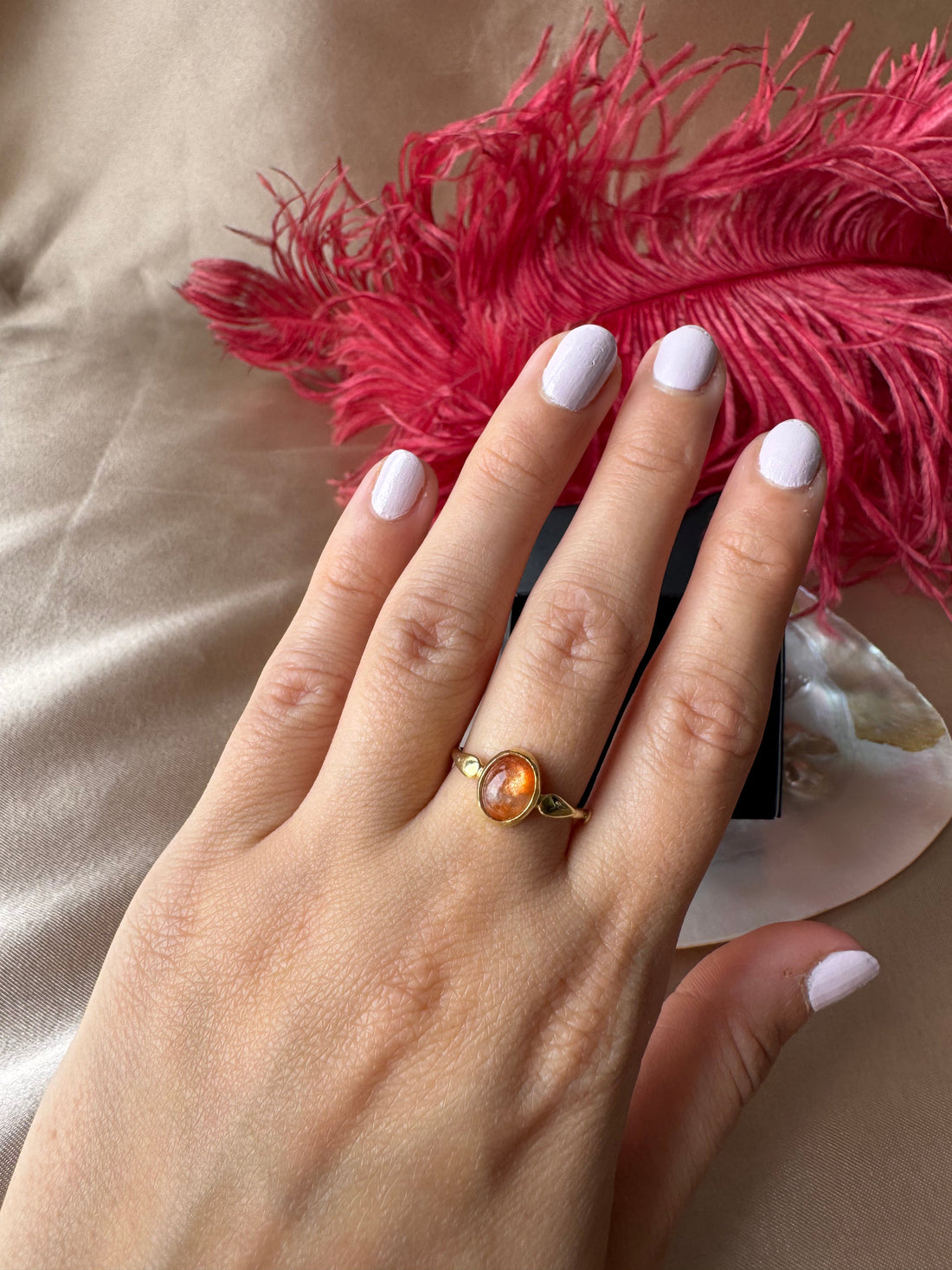 Güneş Taşı Mary Gold Yüzük