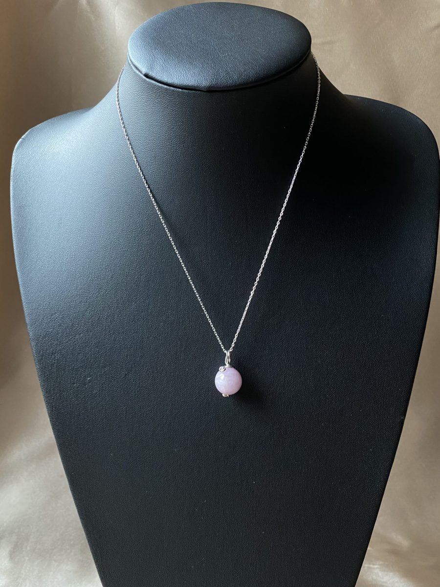 Kunzit Yuvarlak Cutie Kolye