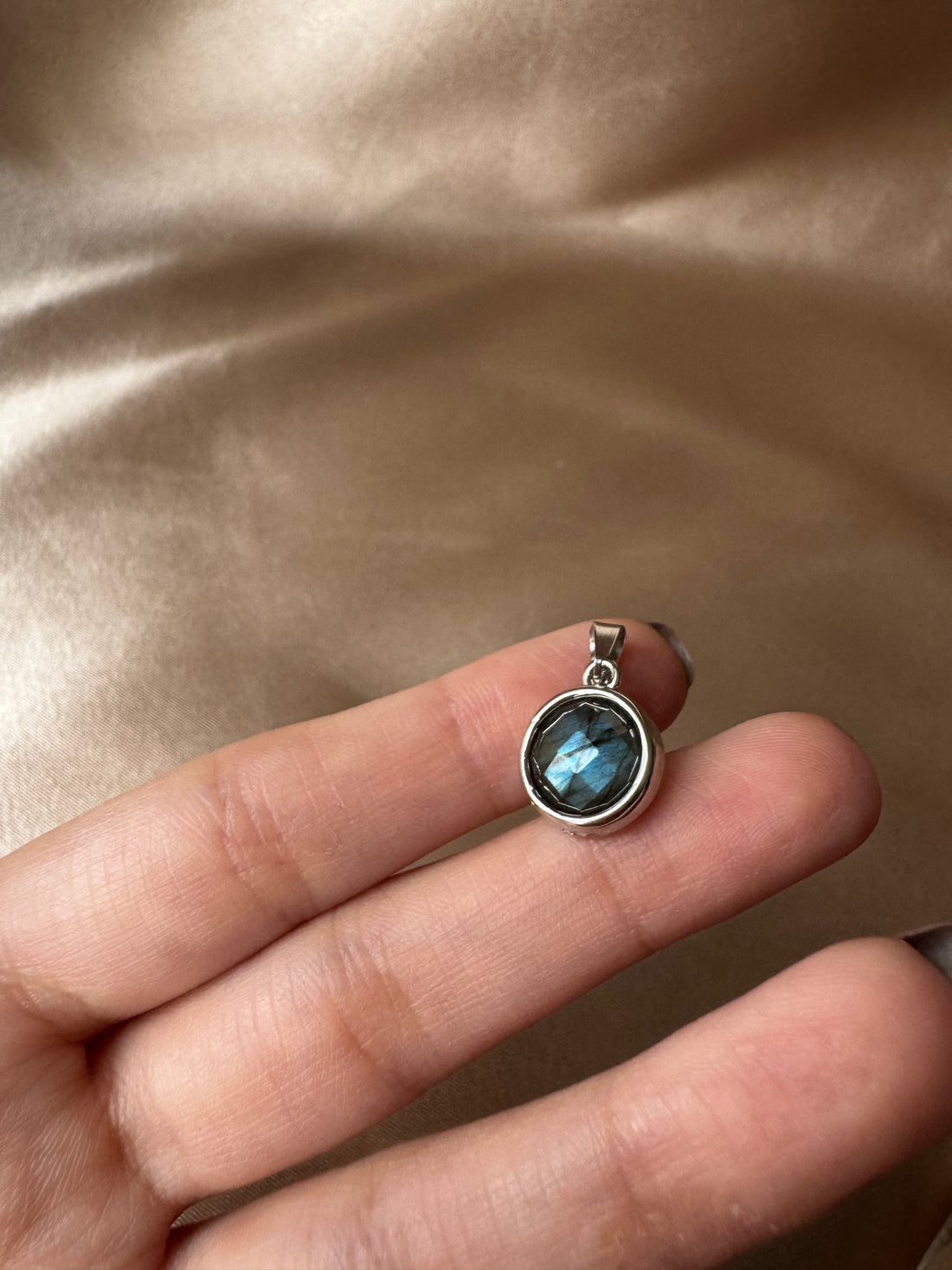 Labradorit Basic Round Sky Kolye
