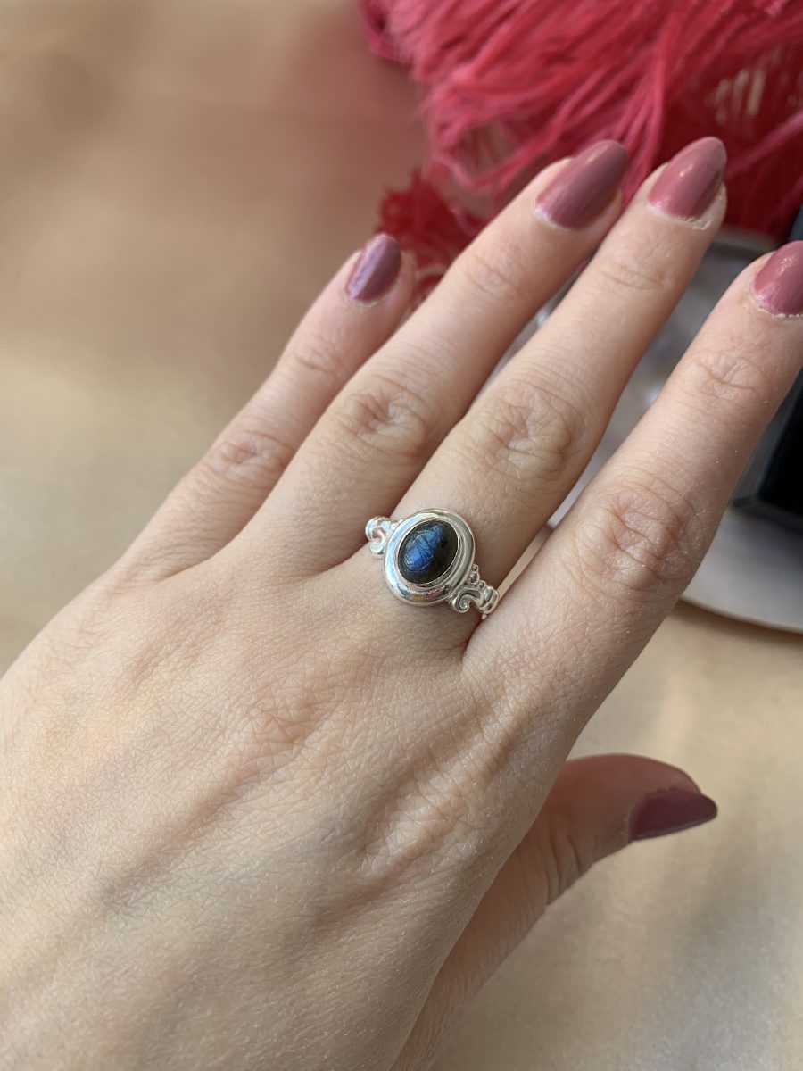 Labradorit Vintage Gümüş Yüzük
