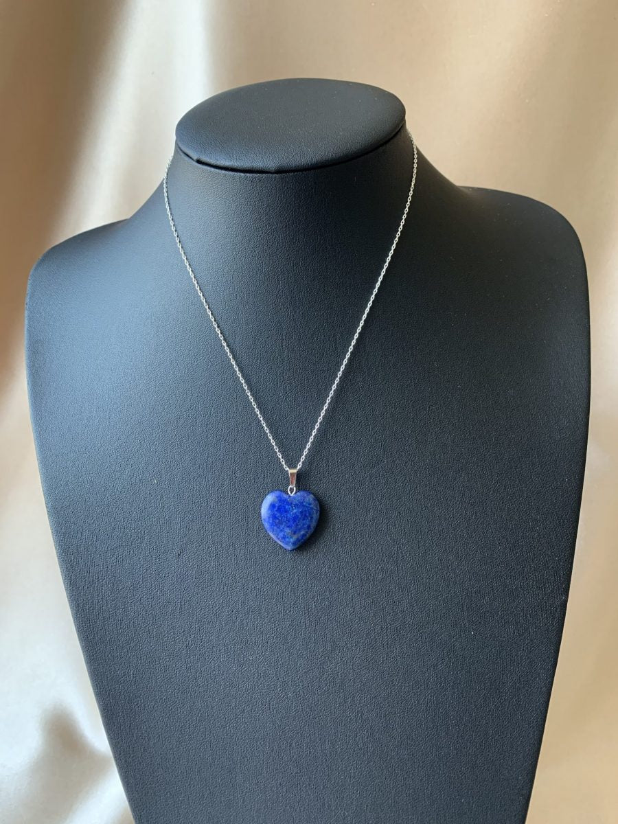 Lapis Lazuli Minimal Kalp Kolye