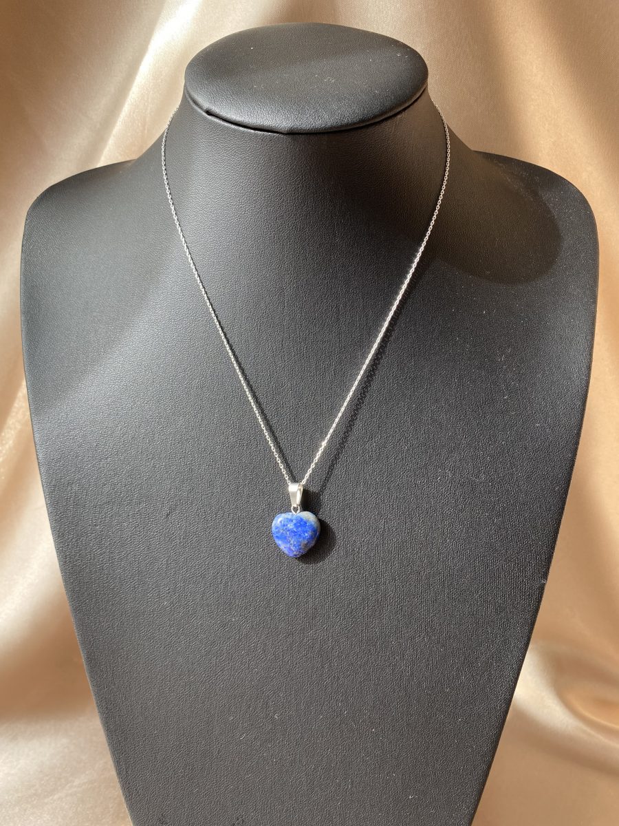 Lapis Lazuli Minimal Kalp Kolye