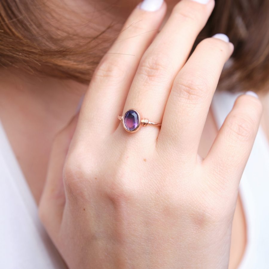 Mistik Topaz Rose Gold Yüzük