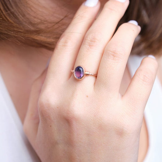 Mistik Topaz Rose Gold Yüzük