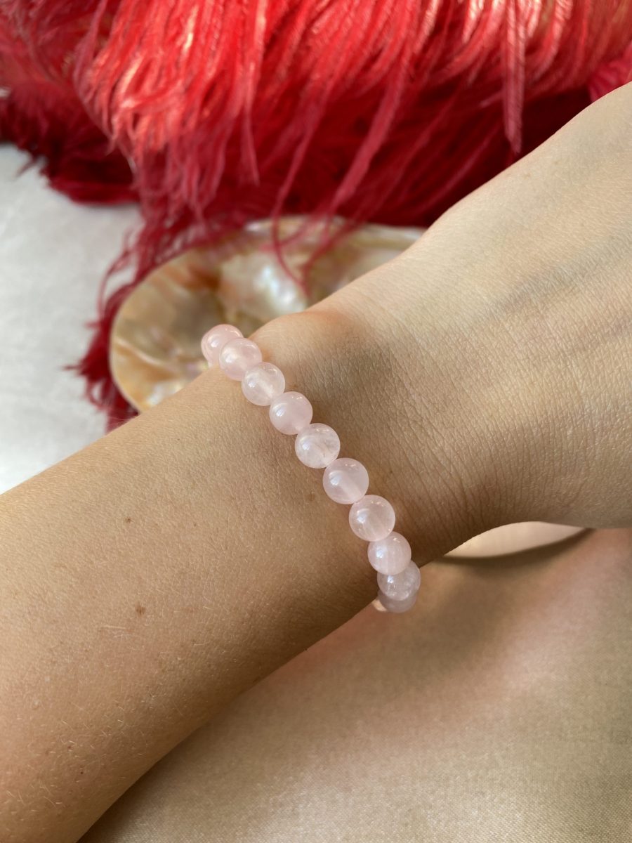 Pembe Kuvars Bileklik (6 mm)