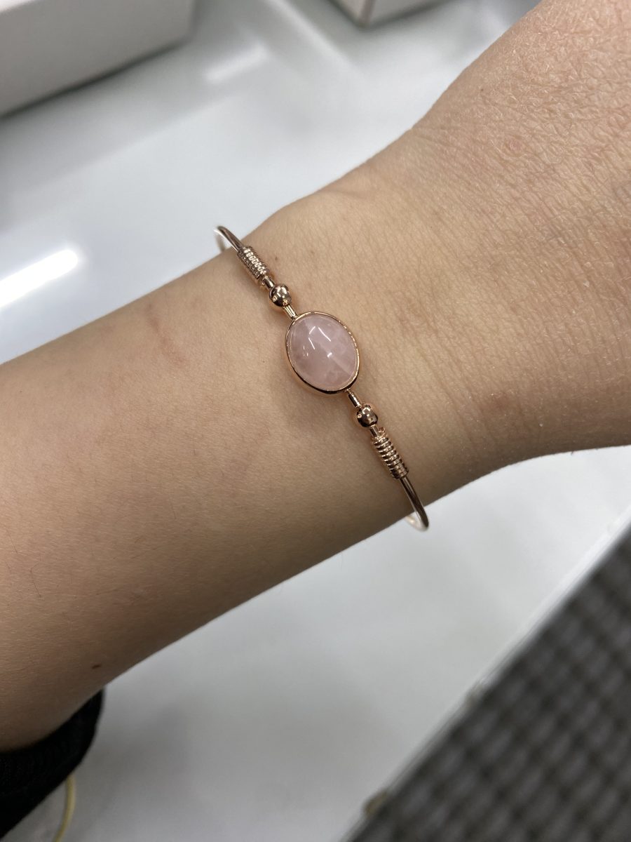 Pembe Kuvars Rose Gold Bileklik