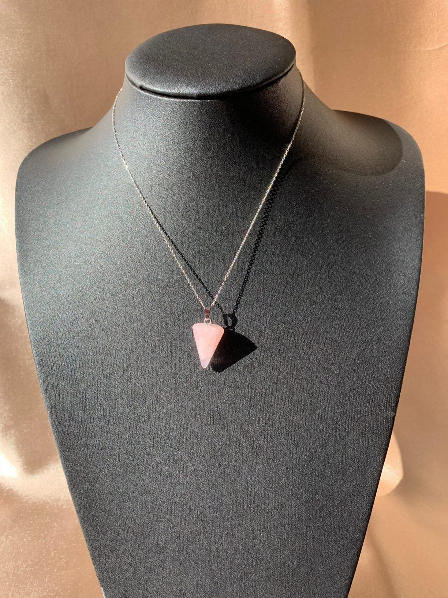 Pembe Kuvars Pandül Kolye