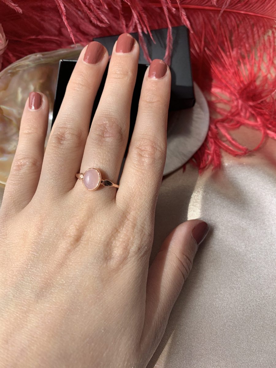 Pembe Kuvars Mary Rose Gold Yüzük