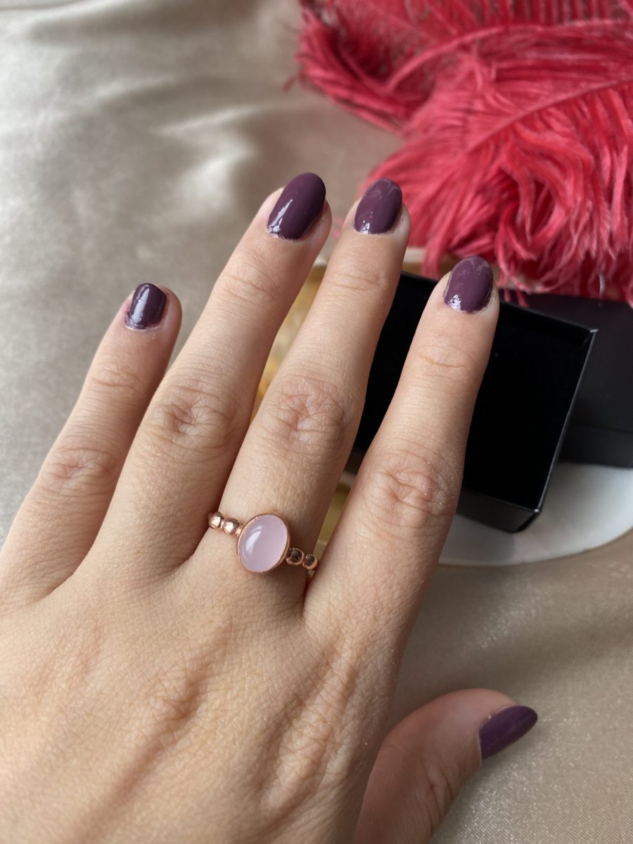 Pembe Kuvars Hera Rose Gold Yüzük