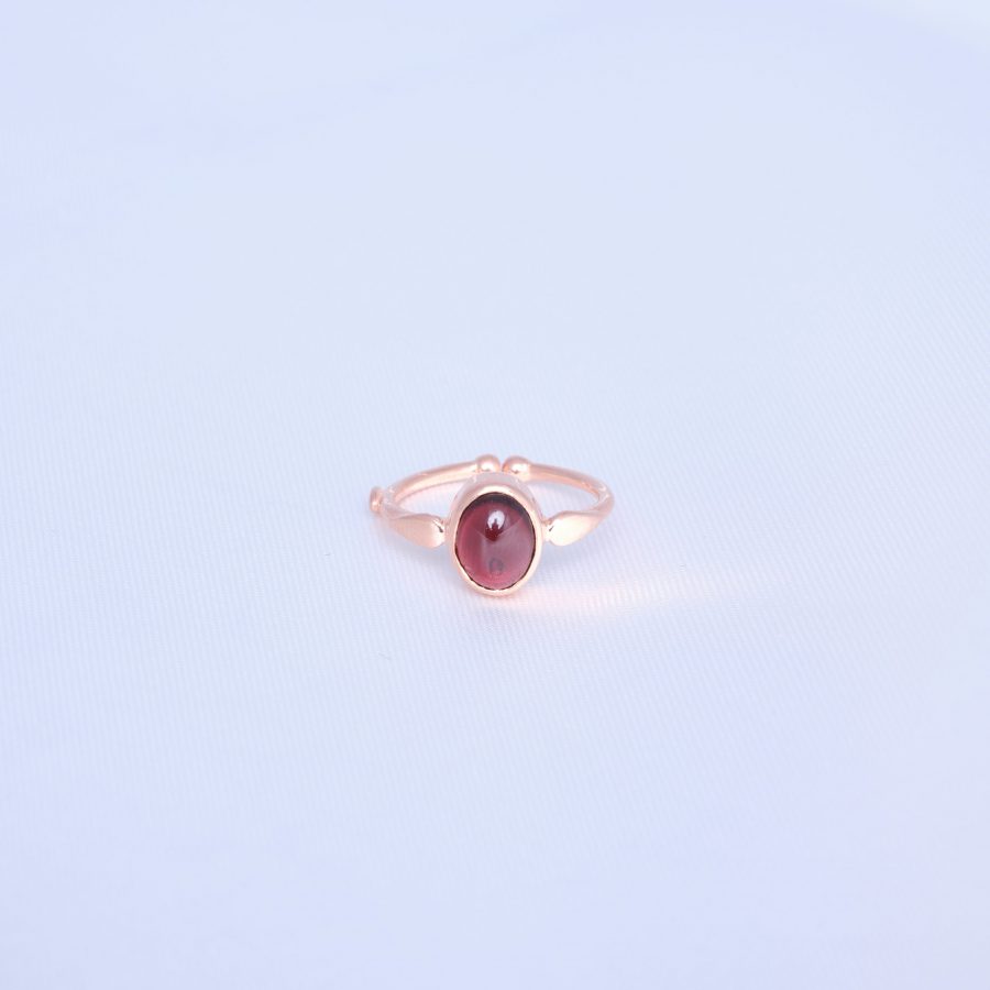 Lal Taşı (Garnet) Mary Rose Gold Yüzük