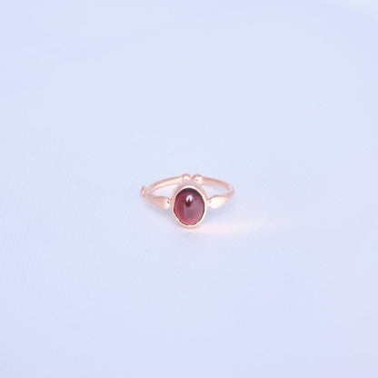 Lal Taşı (Garnet) Mary Rose Gold Yüzük