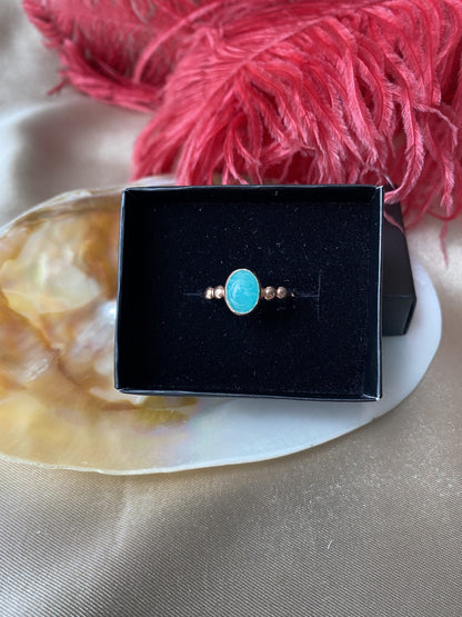 Amazonit Hera Rose Gold Yüzük