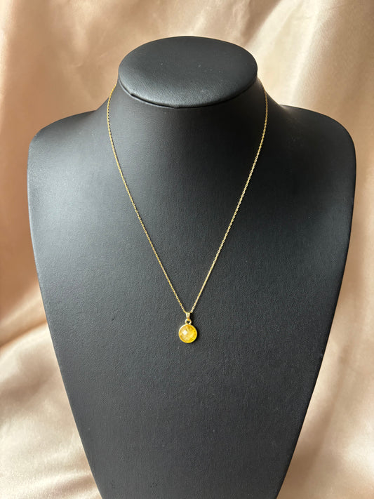 Sitrin Basic Round Gold Kolye