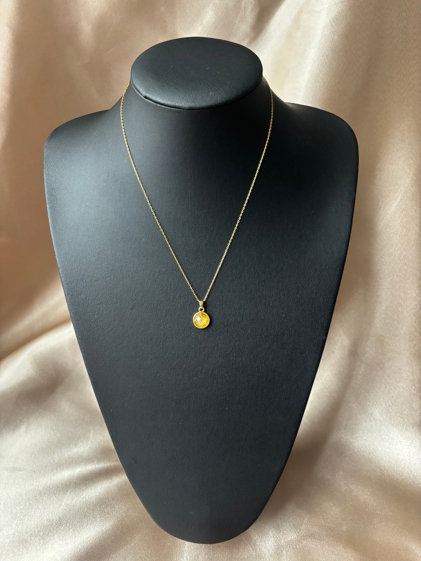 Sitrin Basic Round Gold Kolye