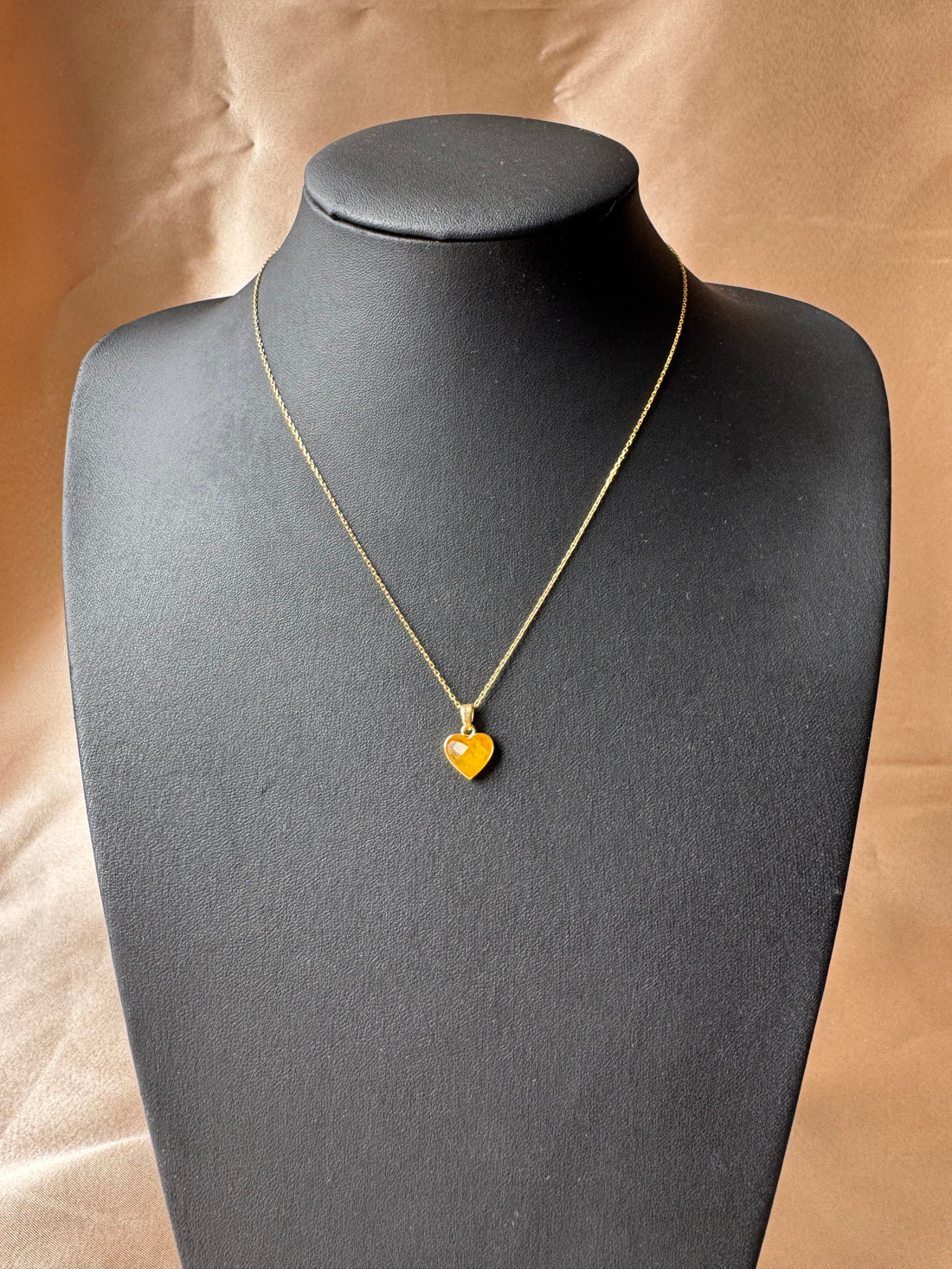 Sitrin Tiny Heart Gold Kolye