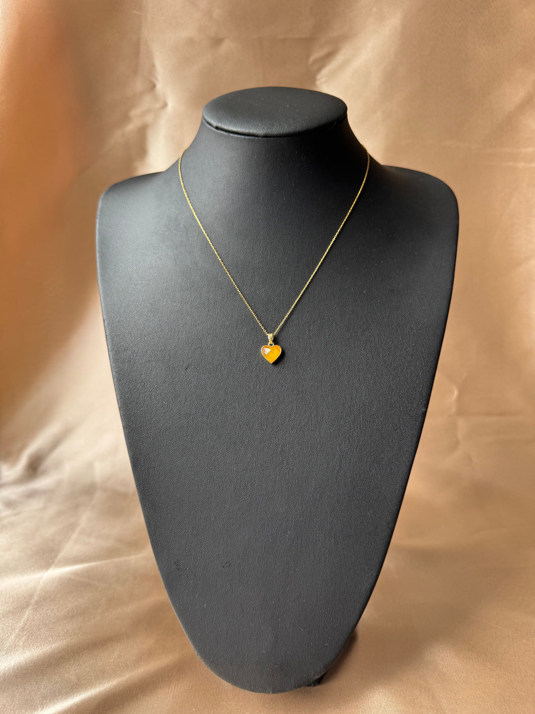 Sitrin Tiny Heart Gold Kolye