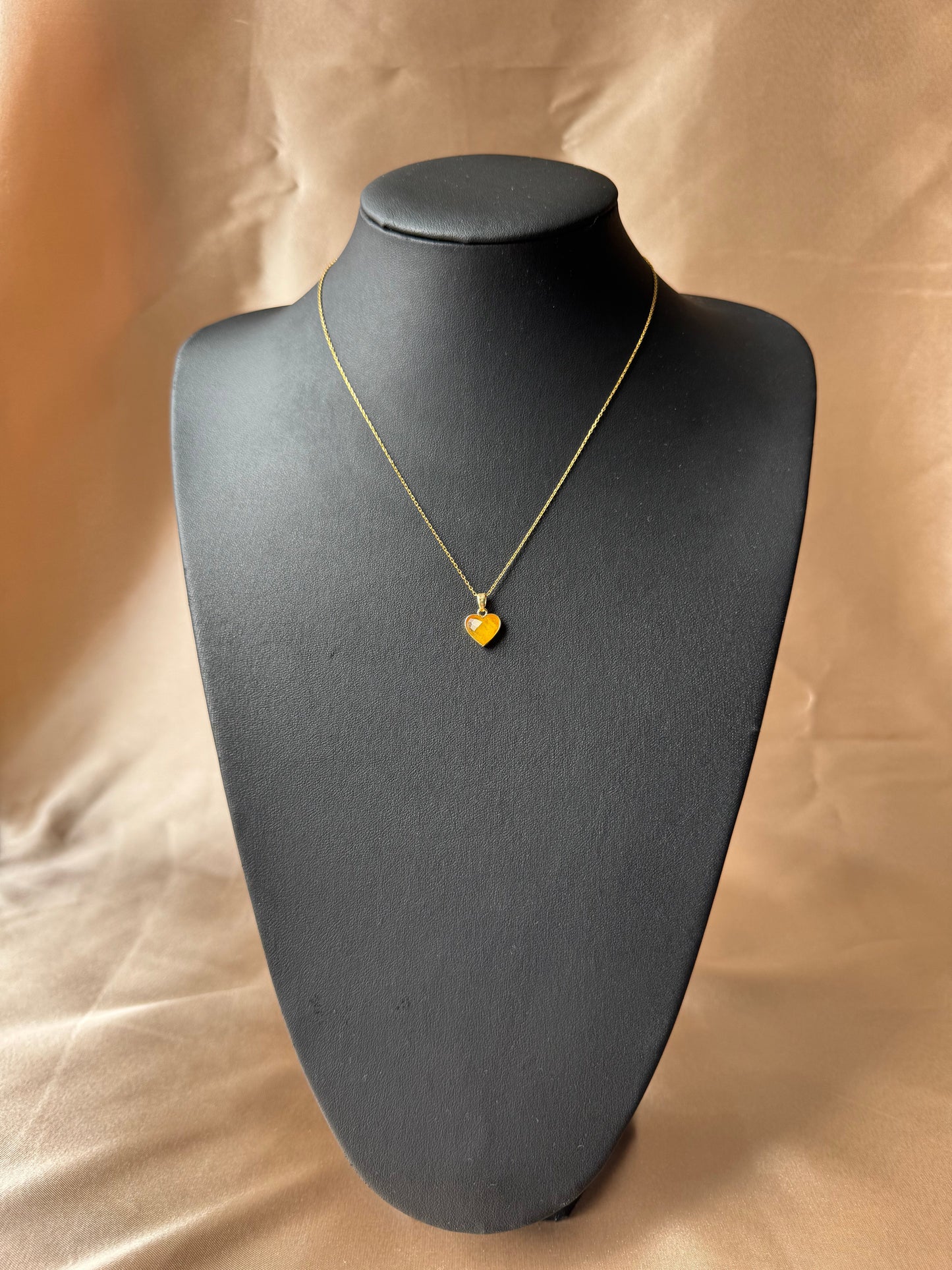 Sitrin Tiny Heart Gold Kolye