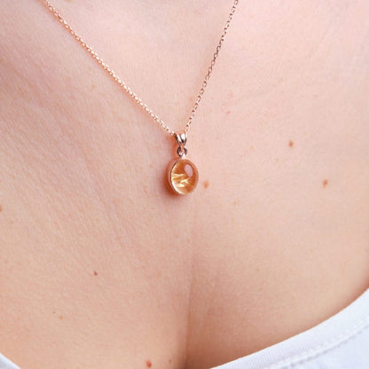 Sitrin Minimal Rose Gold Kolye